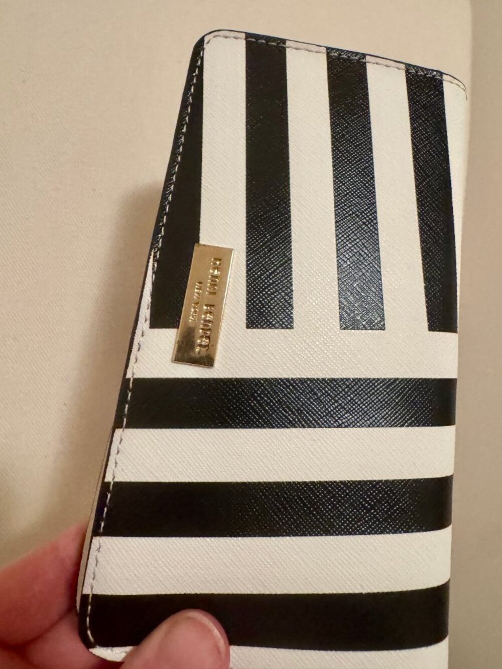 Henri Bendel Centennial Stripe Leather Snap Closure Wallet and Cell Phone Case - Picture 5 of 5